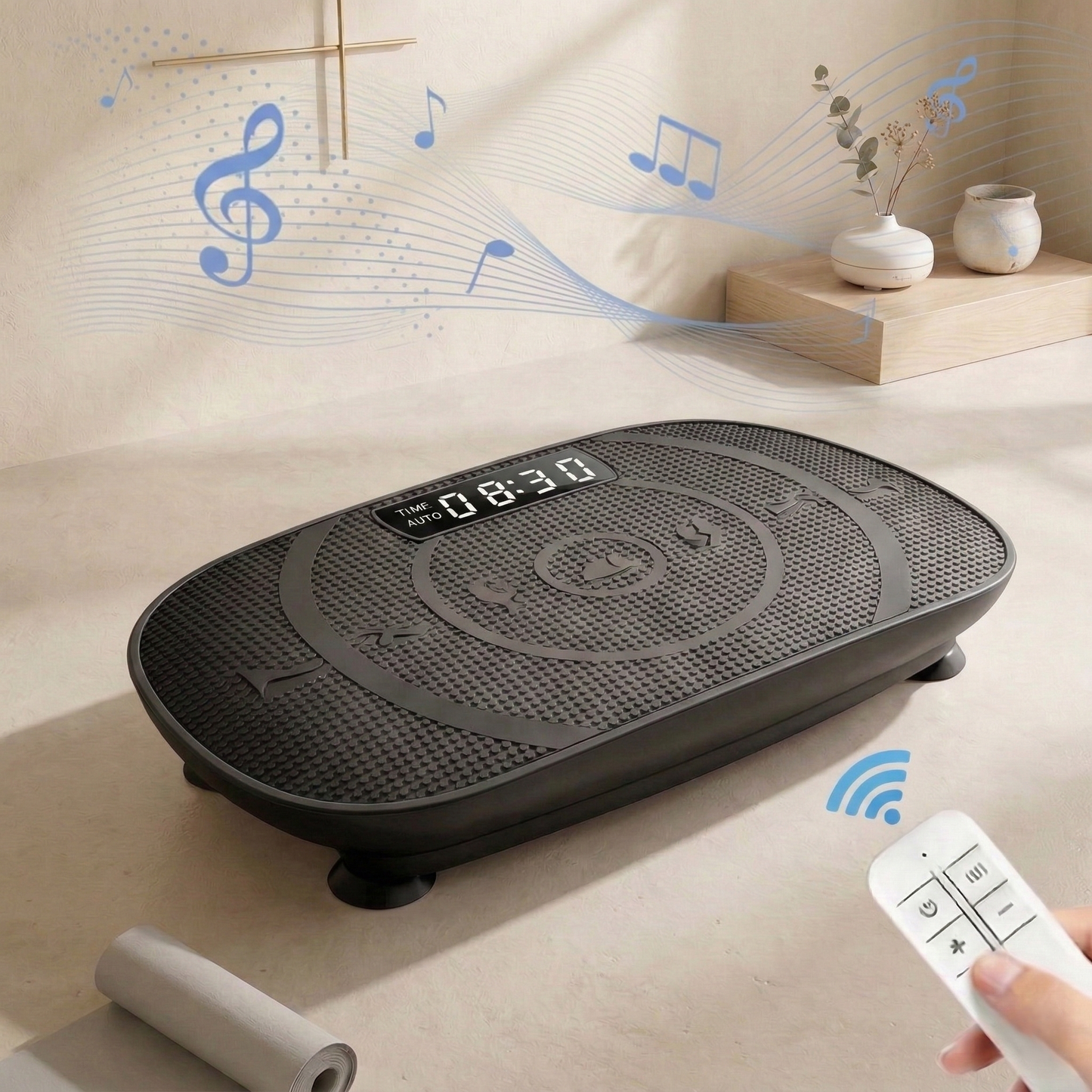 Livanta Vibration Plate with Heat Therapy – Full Body Vibration Platform for Circulation & Muscle Recovery