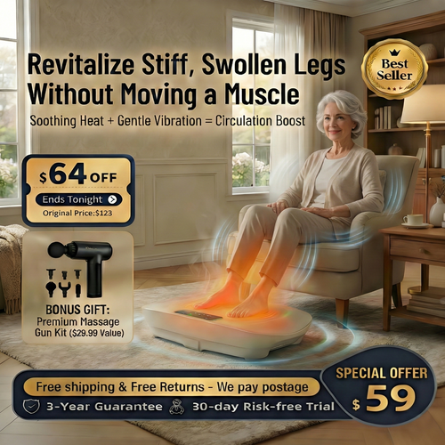 Livanta Vibration Plate with Heat Therapy – Full Body Vibration Platform for Circulation & Muscle Recovery