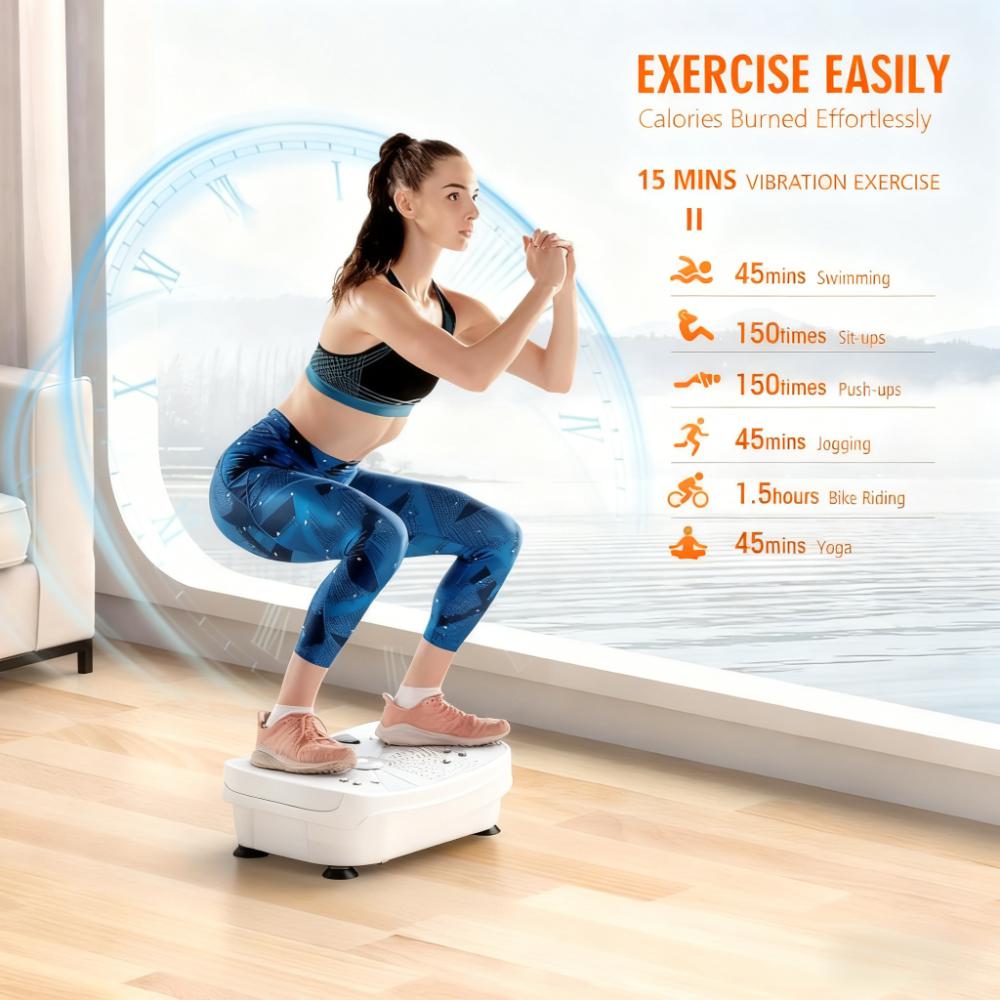 9-Mode Vibration Plate: Compact Fitness & Magnet Massage Device