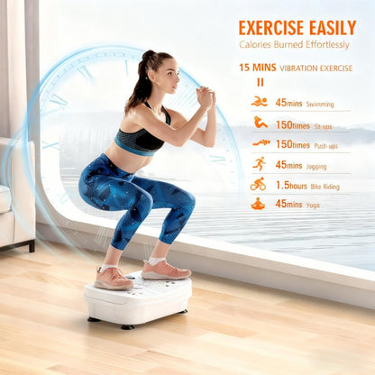 9-Mode Vibration Plate: Compact Fitness & Magnet Massage Device
