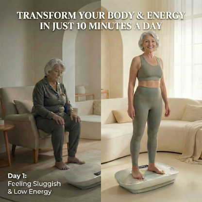 Livanta Vibration Plate with Heat Therapy – Full Body Vibration Platform for Circulation & Muscle Recovery