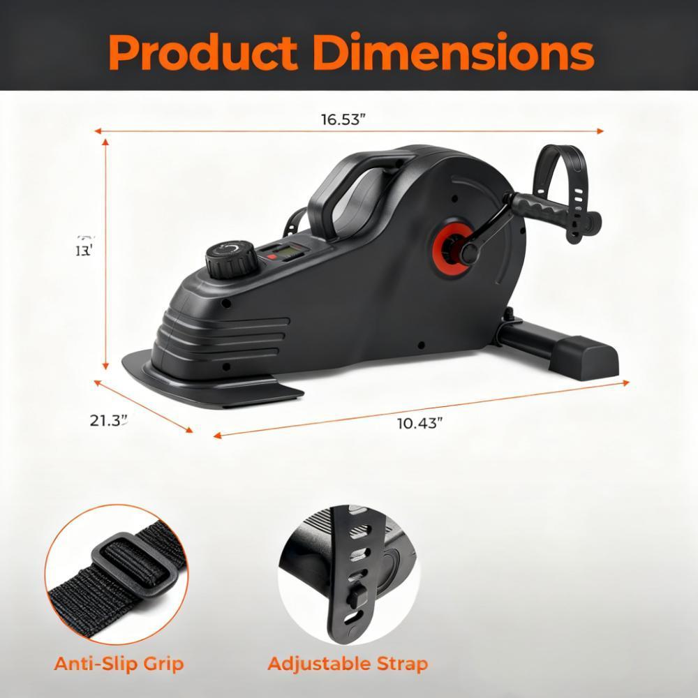 Dual-Function Mini Exercise Bike: Quiet Magnetic Resistance & Compact Home Fitness Device