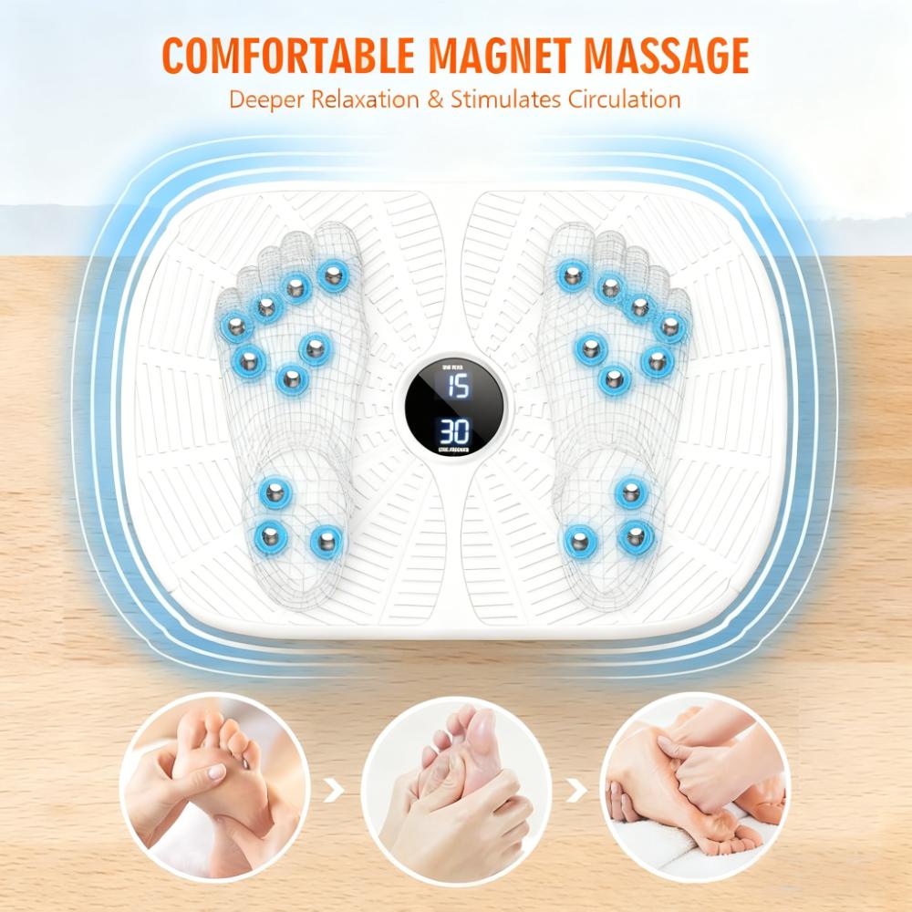 9-Mode Vibration Plate: Compact Fitness & Magnet Massage Device