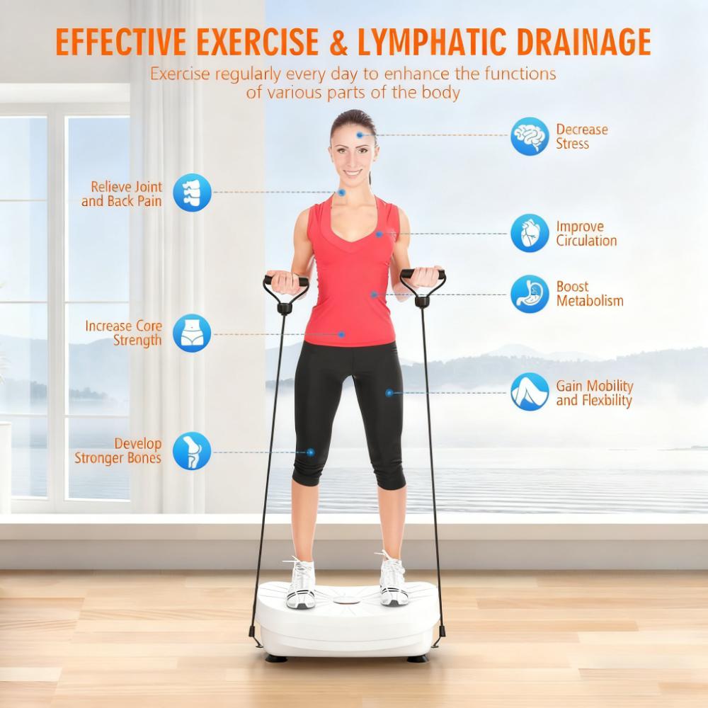 9-Mode Vibration Plate: Compact Fitness & Magnet Massage Device