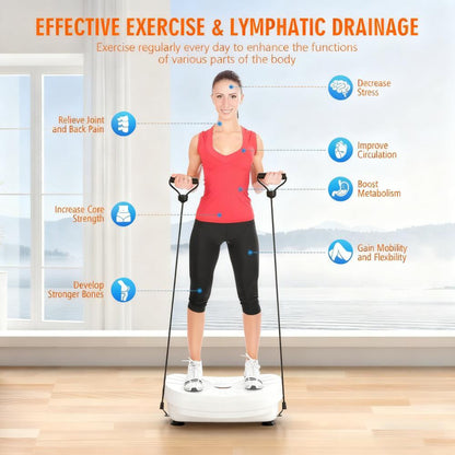 9-Mode Vibration Plate: Compact Fitness & Magnet Massage Device