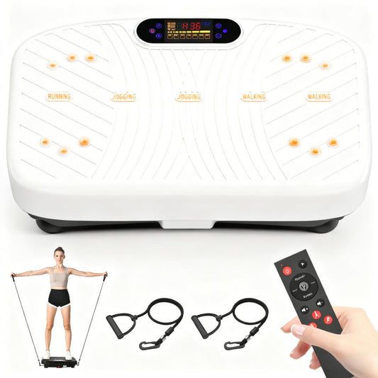 200-Speed Vibration Plate: 10-Min Full-Body Fitness & Massage Device