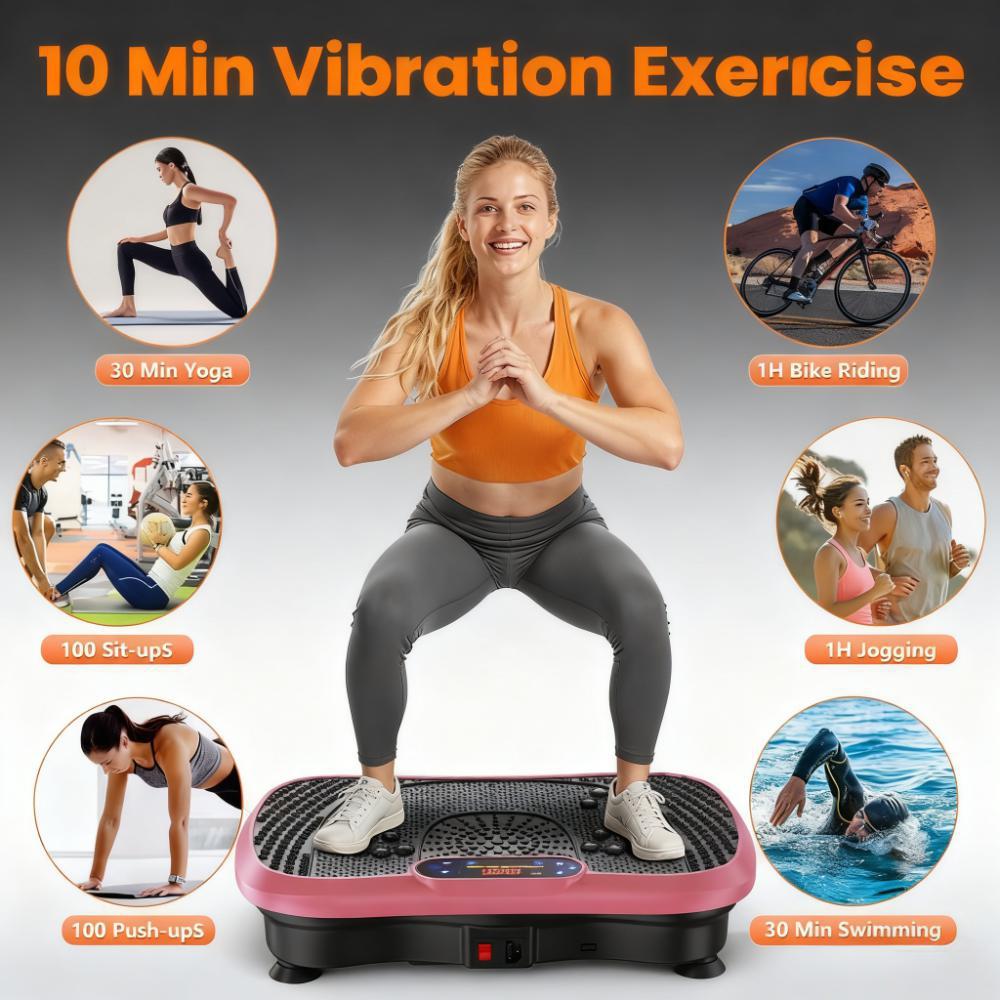 120-Speed Vibration Plate: Multi-Function Fitness & Massage Device for Home Use