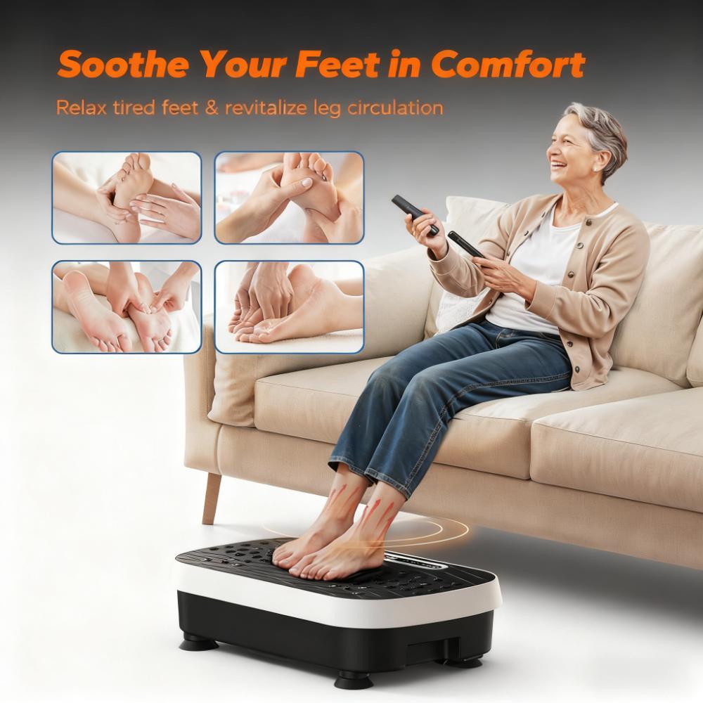 Vibration Plate Exercise Machine: 15-Min Full-Body Workout & Foot Massage