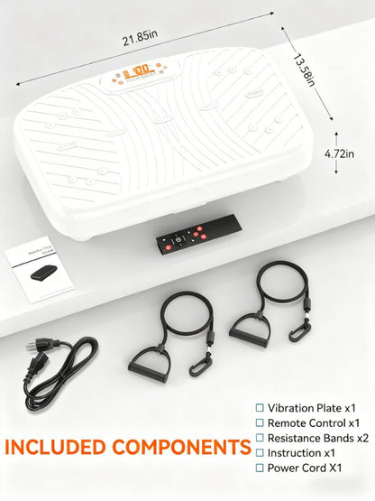 200-Speed Vibration Plate: 10-Min Full-Body Fitness & Massage Device