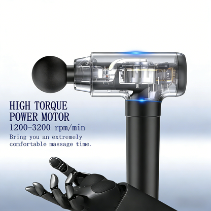 LCD Touch Screen Massage Gun – Deep Tissue Muscle Massager for Post-Workout Recovery & Pain Relief