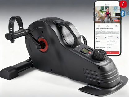 Dual-Function Mini Exercise Bike: Quiet Magnetic Resistance & Compact Home Fitness Device