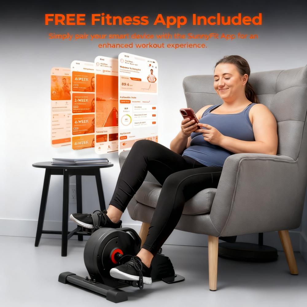 Dual-Function Mini Exercise Bike: Quiet Magnetic Resistance & Compact Home Fitness Device