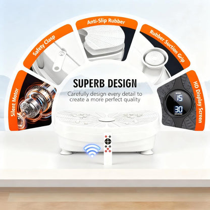 9-Mode Vibration Plate: Compact Fitness & Magnet Massage Device