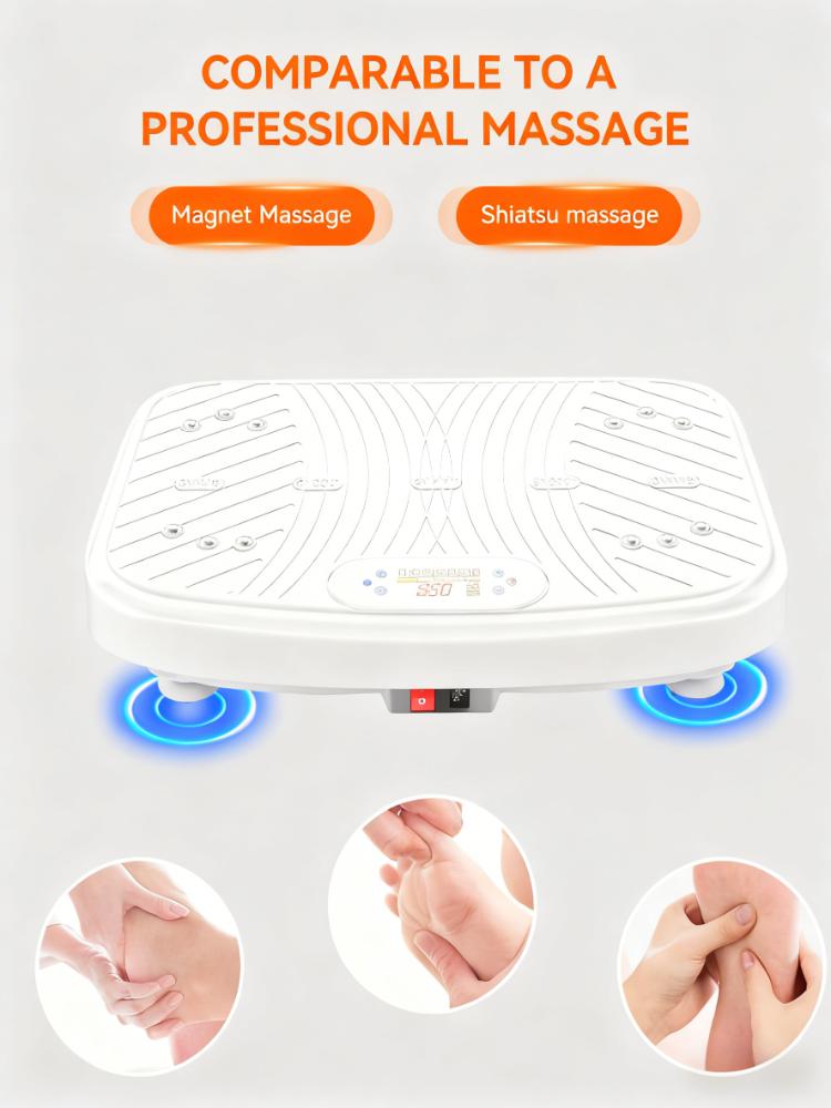 200-Speed Vibration Plate: 10-Min Full-Body Fitness & Massage Device