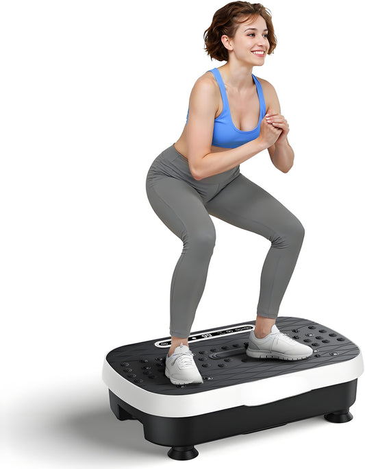 Vibration Plate Exercise Machine: 15-Min Full-Body Workout & Foot Massage