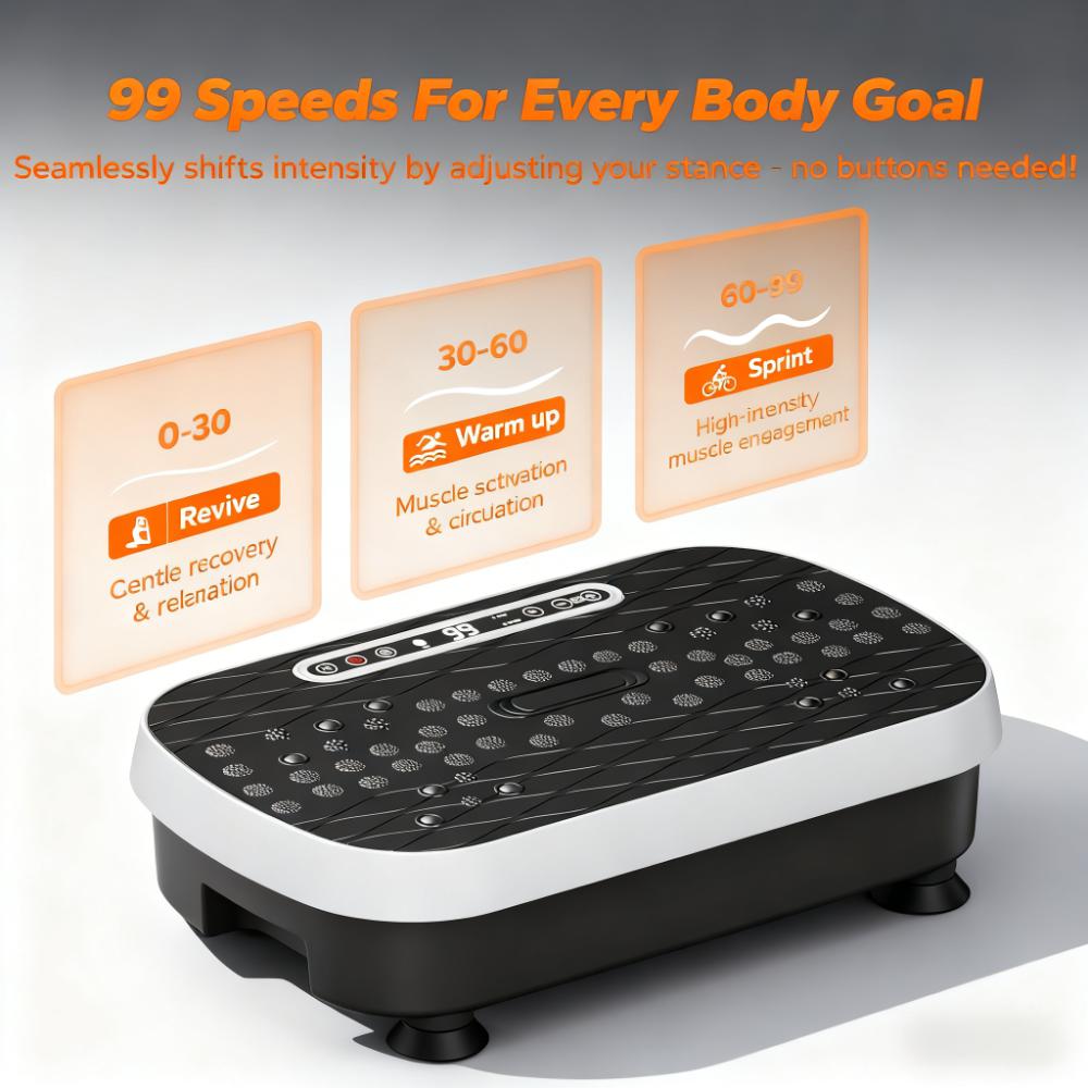 Vibration Plate Exercise Machine: 15-Min Full-Body Workout & Foot Massage